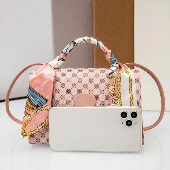 ⚠️Clearance Silk Scarf Handle Crossbody Bag - Picture 2 of 6